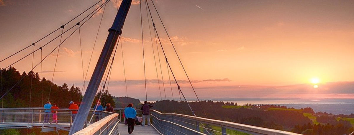 Sonnenuntergang im skywalk allgäu