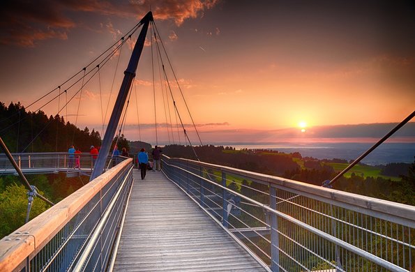 Sonnenuntergang auf dem skywalk allgäu